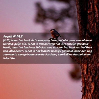 Picture 02 - Jesaja 9:1 NLD - (8:23) Maar het land, dat beangstigd was, zal - Bible Verse Picture