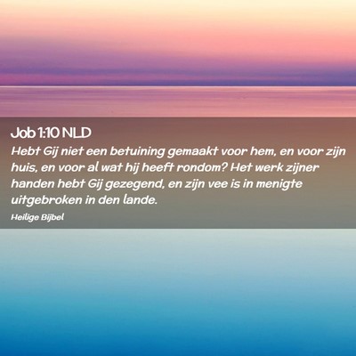 Picture 02 - Job 1:10 NLD - Hebt Gij niet een betuining gemaakt voor hem, en - Bible Verse Picture