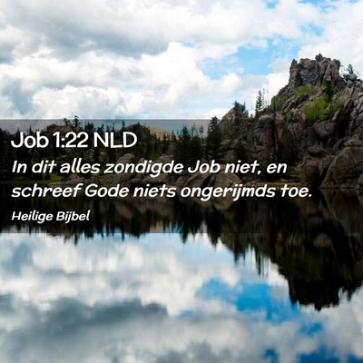 Picture 02 - Job 1:22 NLD - In dit alles zondigde Job niet, en schreef Gode - Bible Verse Picture