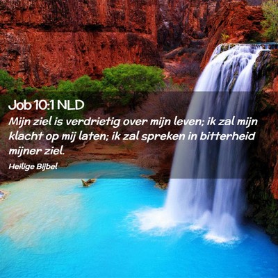 Picture 02 - Job 10:1 NLD - Mijn ziel is verdrietig over mijn leven; ik zal - Bible Verse Picture