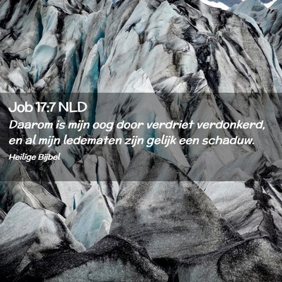 Picture 02 - Job 17:7 NLD - Daarom is mijn oog door verdriet verdonkerd, en - Bible Verse Picture