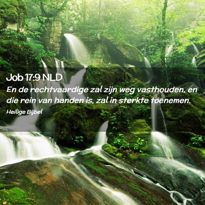 Picture 02 - Job 17:9 NLD - En de rechtvaardige zal zijn weg vasthouden, en - Bible Verse Picture