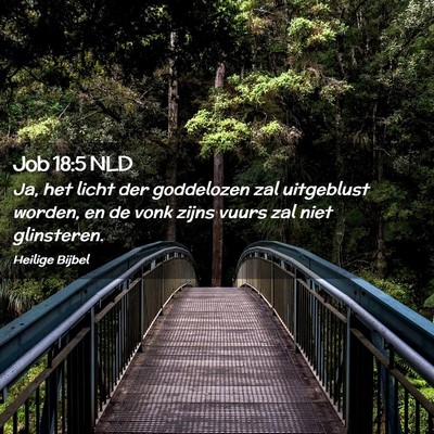 Picture 02 - Job 18:5 NLD - Ja, het licht der goddelozen zal uitgeblust - Bible Verse Picture