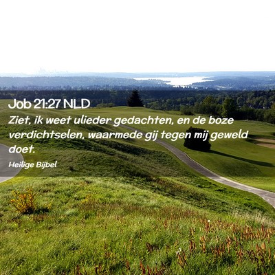 Picture 02 - Job 21:27 NLD - Ziet, ik weet ulieder gedachten, en de boze - Bible Verse Picture