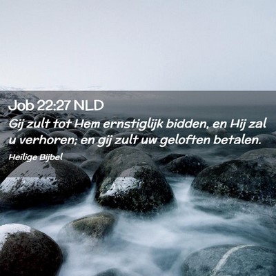 Picture 02 - Job 22:27 NLD - Gij zult tot Hem ernstiglijk bidden, en Hij zal u - Bible Verse Picture