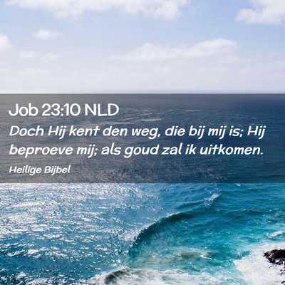 Picture 02 - Job 23:10 NLD - Doch Hij kent den weg, die bij mij is; Hij - Bible Verse Picture