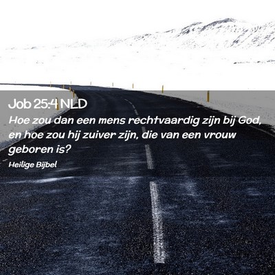 Picture 02 - Job 25:4 NLD - Hoe zou dan een mens rechtvaardig zijn bij God, - Bible Verse Picture