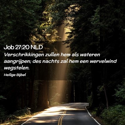 Picture 02 - Job 27:20 NLD - Verschrikkingen zullen hem als wateren - Bible Verse Picture