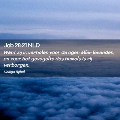 Picture 02 - Job 28:21 NLD - Want zij is verholen voor de ogen aller levenden, - Bible Verse Picture