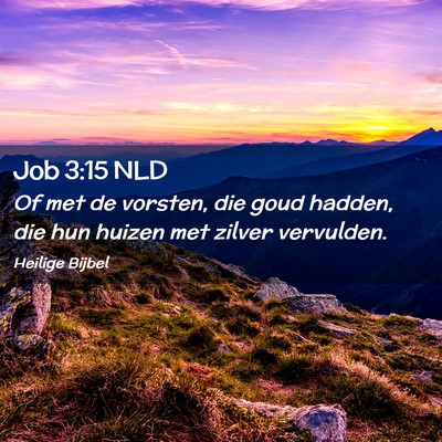 Picture 02 - Job 3:15 NLD - Of met de vorsten, die goud hadden, die hun - Bible Verse Picture