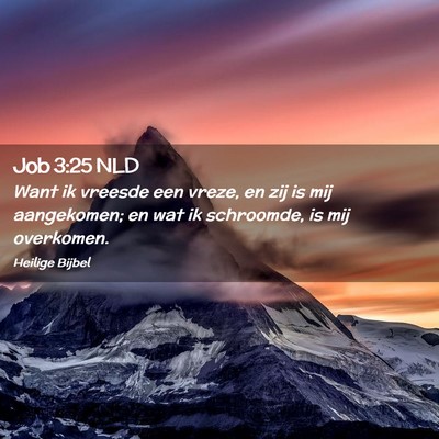 Picture 02 - Job 3:25 NLD - Want ik vreesde een vreze, en zij is mij - Bible Verse Picture