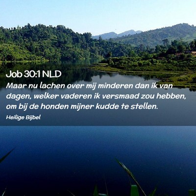 Picture 02 - Job 30:1 NLD - Maar nu lachen over mij minderen dan ik van - Bible Verse Picture