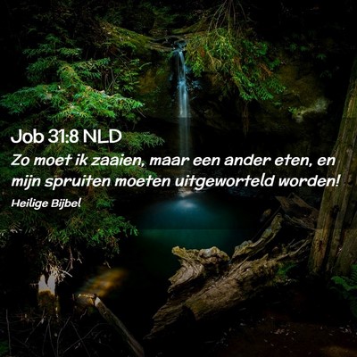 Picture 02 - Job 31:8 NLD - Zo moet ik zaaien, maar een ander eten, en mijn - Bible Verse Picture