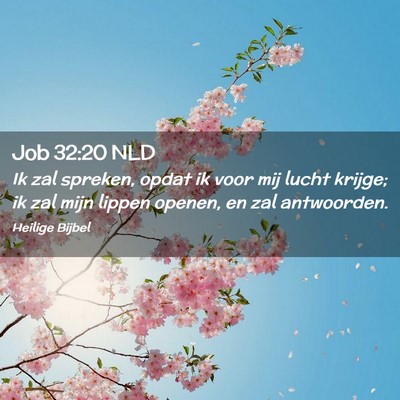 Picture 02 - Job 32:20 NLD - Ik zal spreken, opdat ik voor mij lucht krijge; - Bible Verse Picture