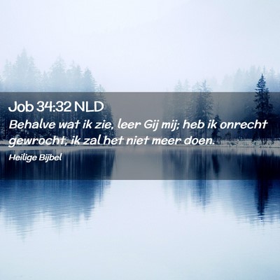 Picture 02 - Job 34:32 NLD - Behalve wat ik zie, leer Gij mij; heb ik onrecht - Bible Verse Picture