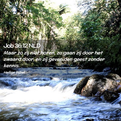 Picture 02 - Job 36:12 NLD - Maar zo zij niet horen, zo gaan zij door het - Bible Verse Picture