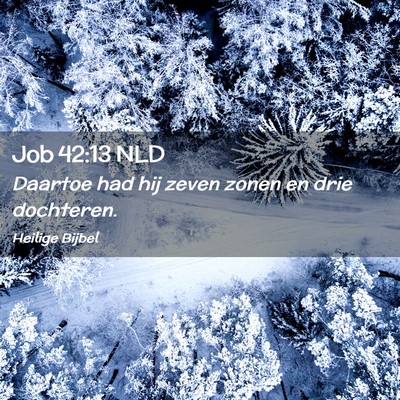 Picture 02 - Job 42:13 NLD - Daartoe had hij zeven zonen en drie - Bible Verse Picture