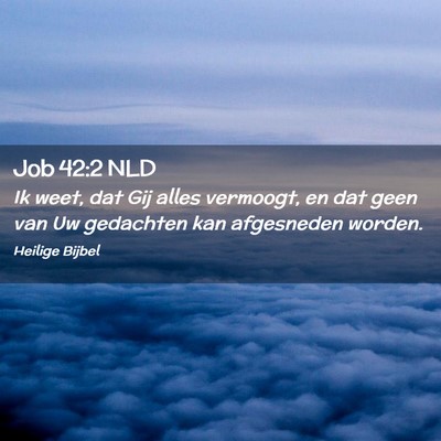 Picture 02 - Job 42:2 NLD - Ik weet, dat Gij alles vermoogt, en dat geen van - Bible Verse Picture