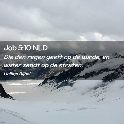 Picture 02 - Job 5:10 NLD - Die den regen geeft op de aarde, en water zendt - Bible Verse Picture