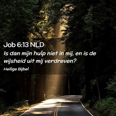 Picture 02 - Job 6:13 NLD - Is dan mijn hulp niet in mij, en is de wijsheid - Bible Verse Picture