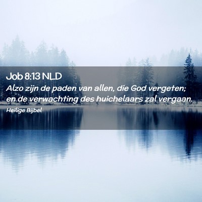 Picture 02 - Job 8:13 NLD - Alzo zijn de paden van allen, die God vergeten; - Bible Verse Picture