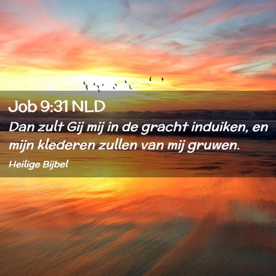 Picture 02 - Job 9:31 NLD - Dan zult Gij mij in de gracht induiken, en mijn - Bible Verse Picture