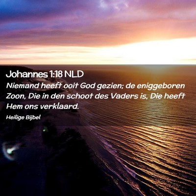 Picture 02 - Johannes 1:18 NLD - Niemand heeft ooit God gezien; de eniggeboren - Bible Verse Picture