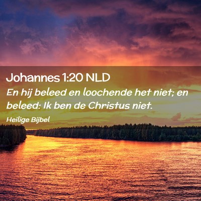 Picture 02 - Johannes 1:20 NLD - En hij beleed en loochende het niet; en beleed: - Bible Verse Picture