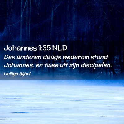 Picture 02 - Johannes 1:35 NLD - Des anderen daags wederom stond Johannes, en twee - Bible Verse Picture