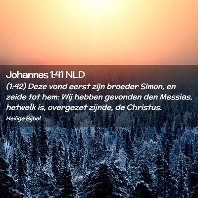Picture 02 - Johannes 1:41 NLD - (1:42) Deze vond eerst zijn broeder Simon, en - Bible Verse Picture