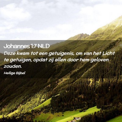 Picture 02 - Johannes 1:7 NLD - Deze kwam tot een getuigenis, om van het Licht te - Bible Verse Picture