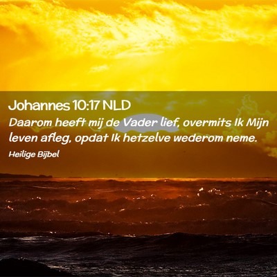 Picture 02 - Johannes 10:17 NLD - Daarom heeft mij de Vader lief, overmits Ik Mijn - Bible Verse Picture