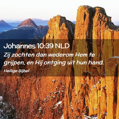 Picture 02 - Johannes 10:39 NLD - Zij zochten dan wederom Hem te grijpen, en Hij - Bible Verse Picture