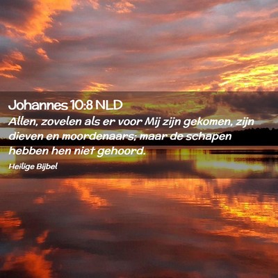 Picture 02 - Johannes 10:8 NLD - Allen, zovelen als er voor Mij zijn gekomen, zijn - Bible Verse Picture
