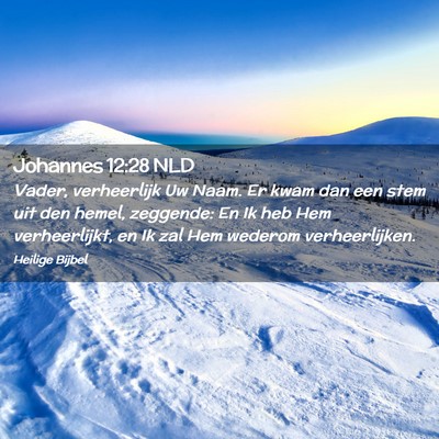 Picture 02 - Johannes 12:28 NLD - Vader, verheerlijk Uw Naam. Er kwam dan een stem - Bible Verse Picture