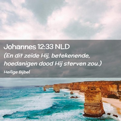 Picture 02 - Johannes 12:33 NLD - (En dit zeide Hij, betekenende, hoedanigen dood - Bible Verse Picture