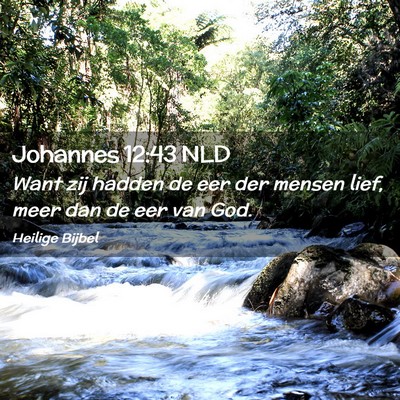 Picture 02 - Johannes 12:43 NLD - Want zij hadden de eer der mensen lief, meer dan - Bible Verse Picture