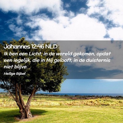 Picture 02 - Johannes 12:46 NLD - Ik ben een Licht, in de wereld gekomen, opdat een - Bible Verse Picture