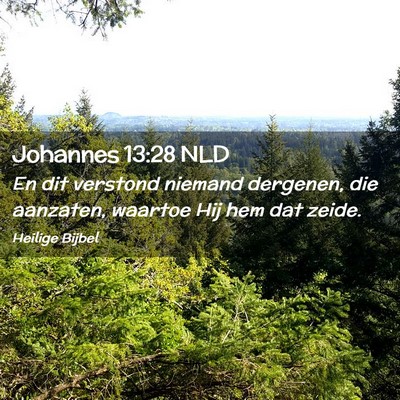 Picture 02 - Johannes 13:28 NLD - En dit verstond niemand dergenen, die aanzaten, - Bible Verse Picture