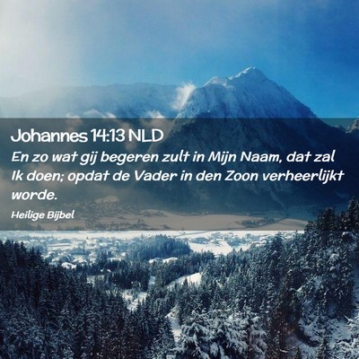 Picture 02 - Johannes 14:13 NLD - En zo wat gij begeren zult in Mijn Naam, dat zal - Bible Verse Picture