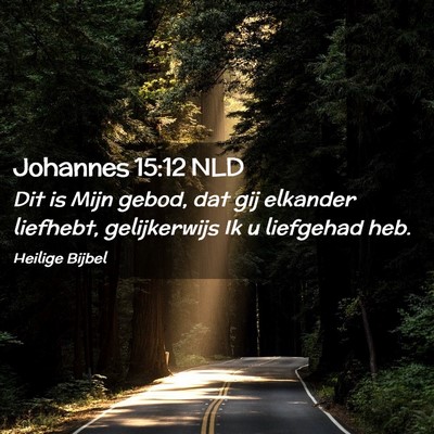 Picture 02 - Johannes 15:12 NLD - Dit is Mijn gebod, dat gij elkander liefhebt, - Bible Verse Picture