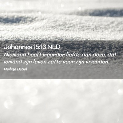 Picture 02 - Johannes 15:13 NLD - Niemand heeft meerder liefde dan deze, dat iemand - Bible Verse Picture