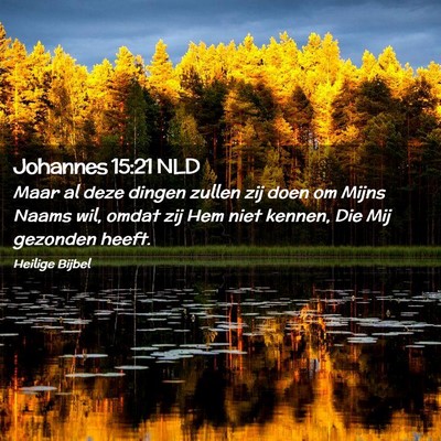 Picture 02 - Johannes 15:21 NLD - Maar al deze dingen zullen zij doen om Mijns - Bible Verse Picture