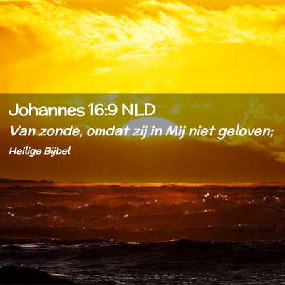 Picture 02 - Johannes 16:9 NLD - Van zonde, omdat zij in Mij niet - Bible Verse Picture