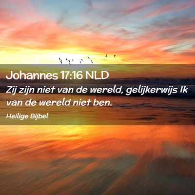 Picture 02 - Johannes 17:16 NLD - Zij zijn niet van de wereld, gelijkerwijs Ik van - Bible Verse Picture