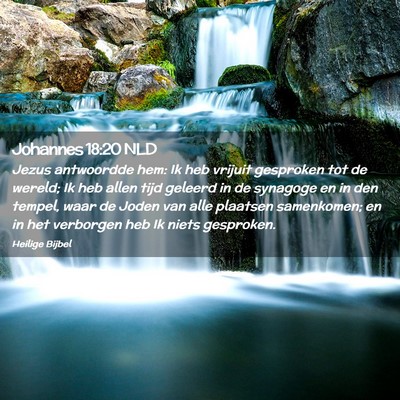 Picture 02 - Johannes 18:20 NLD - Jezus antwoordde hem: Ik heb vrijuit gesproken - Bible Verse Picture