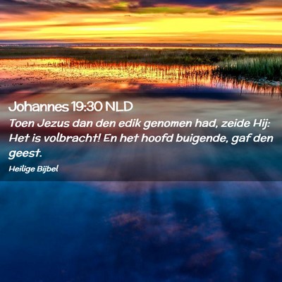 Picture 02 - Johannes 19:30 NLD - Toen Jezus dan den edik genomen had, zeide Hij: - Bible Verse Picture