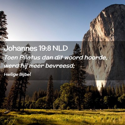 Picture 02 - Johannes 19:8 NLD - Toen Pilatus dan dit woord hoorde, werd hij meer - Bible Verse Picture