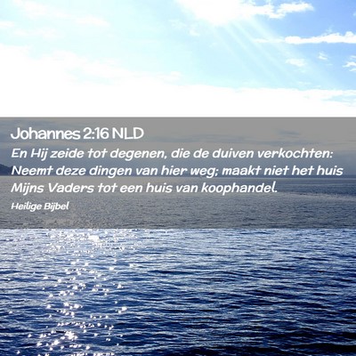 Picture 02 - Johannes 2:16 NLD - En Hij zeide tot degenen, die de duiven - Bible Verse Picture