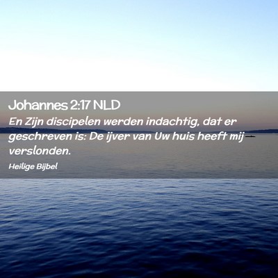 Picture 02 - Johannes 2:17 NLD - En Zijn discipelen werden indachtig, dat er - Bible Verse Picture